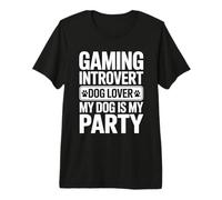 Gioco introverso Amante dei Cani Il Mio Cane è Il Mio Partito Maglietta Premium