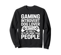Gioco introverso Amante dei Cani Il Mio Cane Mi Ottiene più delle Persone Felpa