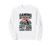 Gioco Introverso Amante dei Cani Pausa Gioco Pet Dog Evitare Le Persone Felpa