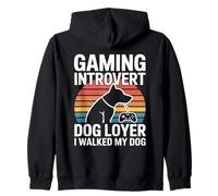 Gioco introverso Dog Loyer Ho camminato Il Mio Cane Felpa con Cappuccio