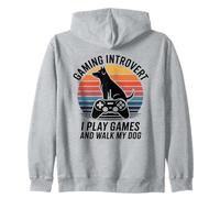 Gioco introverso Gioco E Cammino Il Mio Cane Felpa con Cappuccio