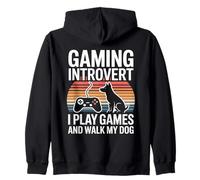 Gioco introverso Gioco E Cammino Il Mio Cane Felpa con Cappuccio