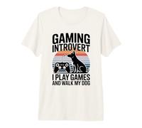 Gioco introverso Gioco E Cammino Il Mio Cane Maglietta Premium