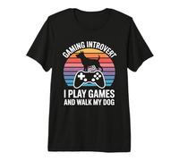 Gioco introverso Gioco E Cammino Il Mio Cane Maglietta Premium