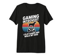 Gioco introverso Gioco E Cammino Il Mio Cane Maglietta Premium