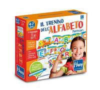 Gioco Libro il trenino delle Lettere Montessori, numeri tattili e pennarello can