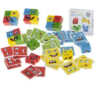 Gioco logico Montessori con cubetti che cambiano faccia - emozioni