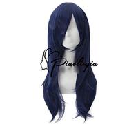 Gioco LOL Ahri Parrucca lunga blu scuro La volpe a nove code Parrucche resistenti al calore Cosplay Parrucche PL-067