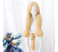 Gioco Lol Snowday Winter Wonder Soraka Parrucca cosplay Starchild Soraka Parrucca sintetica gialla per capelli Parrucche di Carnevale di Halloween