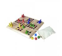 Gioco Ludo - 35x35 Cm - Con Aree Incavate - Legno