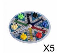 Gioco Ludo Portatile E Rotondo per 6 Giocatori, Ideale per Bambini, Feste E