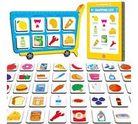 Gioco Magnetico della Lista della Spesa, Divertente Gioco di Memoria con Alimenti, Gara per Raccogliere gli Oggetti - Giocattolo Educativo per Ragazzi e Ragazze