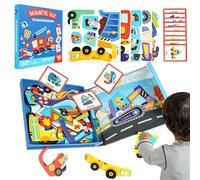 Gioco Magnetico Vestiti e Puzzle Travestimenti per Bambini da 3 Anni - Giocattolo Educativo nonché Outfit | Set Viaggio Compatto destinato a Maschi o Femmine