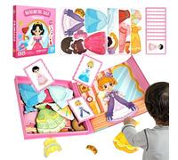 Gioco Magnetico Vestiti e Puzzle Travestimenti per Bambini da 3 Anni - Giocattolo Educativo nonché Outfit | Set Viaggio Compatto destinato a Maschi o Femmine