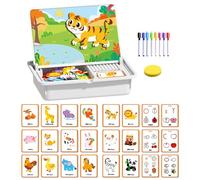 Gioco Magnetico Viso Vestire, Puzzle Educativo Doppio Lato Maternale, Gioco di Associazione Magnetica Viaggio Casa Scuola, Regalo per Natale Anno Nuova Scuola