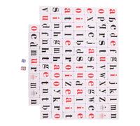 Gioco Mahjong Parole Inglesi Bianco Portatile per Scuola | Plastica e Carta, Attività Didattica e Gioco a Tessere, per Insegnanti e Studenti