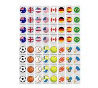 Gioco Mahjong, set Mahjong da viaggio | di gioco modello bandiera da 65 pezzi | Set di tessere per feste in famiglia, puzzle con di fuga in riva al mare, divertenti giochi da tavolo pe