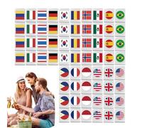 Gioco Mahjong, set Mahjong da viaggio | Set di giochi di tessere con motivo a bandiera,Giochi da tavolo per famiglie, di giochi di fuga al mare, di puzzle a per forniture per feste da picnic pr