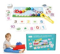 Gioco Matematico in Legno,Attività Educativa Per Abilità Motorie Con Calcoli Aritmetici,Giocattolo per Ordinare e Abbinare i Colori - per Bambini 3 5 Anni a Casa Scuola e Come Regalo Compleanno