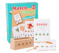 Gioco Memory per bambini | Pensiero logico interattivo | Carte di apprendimento animali per bambini giocattoli in legno per casa, aula, viaggi, scuola materna, ragazzi, ragazze e bambini in età
