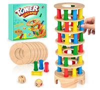 Gioco Montessori Gioco da tavolo in Legno, 48 Pilastri in Legno, Gioco di DisMatematica Giocattoli Educativi 3 4 5 6 Anni, Educativo e familiare Gioco da tavolo per Ragazzi e Ragazze 4 5 6 7 Anni