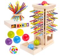 Gioco Montessori per bambini dai 3 ai 6 anni, gioco da tavolo in legno con 40 bastoncini colorati, gioco educativo per tutta la famiglia, regalo di compleanno per bambini e bambine dai 3 ai 6 anni