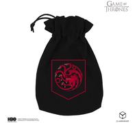 Gioco of Thrones Targaryen Dadi Sacchetto By Q-WORKSHOP - Nero Cotone Coulisse