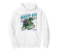 Gioco On Stay Strong Turtle Gamer Level Up Felpa con Cappuccio