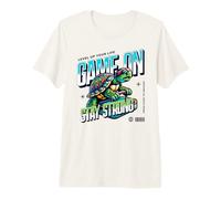 Gioco On Stay Strong Turtle Gamer Level Up Maglietta Premium