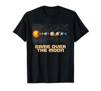 Gioco Over The Moon Sistema Solare Videogioco Mangiare Pianeti Maglietta