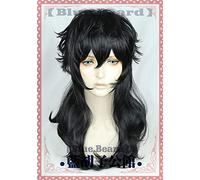 Gioco P5 Persona 5 Akira Kurusu JOKER Parrucca Cosplay Gioco di ruolo Concerto Festa Capelli neri naturali Capelli ricci Capelli sintetici + Cappuccio B