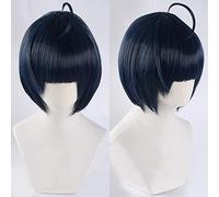 Gioco P5 Persona 5 Takemi Tae Parrucca corta mista blu Parrucche resistenti al calore Cosplay Parrucche + Cappellino parrucca gratuito