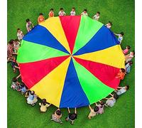 Gioco Paracadute Arcobaleno per Bambini Arcobaleno di Stoffa Oscillante con Un Diametro di 2m Giocattolo Paracadute Paracadute Colorato