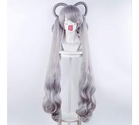 Gioco Parrucca LOL Sona Buvelle Maven of the Strings Parrucche sintetiche lunghe e grigie Parrucche Parrucche Cosplay di