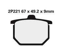 Gioco Pastiglie Freno Nissin 2P221NS Del. CX500 79-81 Per Moto Ricambi