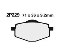 Gioco Pastiglie Freno NISSIN 2P229NS TRA. 600 XT-Z 87-96 Per Moto Ricambi