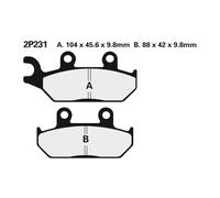 Gioco Pastiglie Freno NISSIN 2P231NS Del. 600 XT 90-95 Per Moto Ricambi