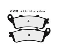 Gioco Pastiglie Freno NISSIN 2P250STF2 Per Moto Ricambi Ciclomotore
