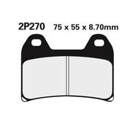 Gioco Pastiglie Freno Nissin 2P270ST Del. RS250 97-02 Per Moto Ricambi