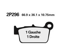 NISSIN Pastiglie freno stradale / Metallo sinterizzato Off-Road - 2P-296ST-MX, taglia 135 mm