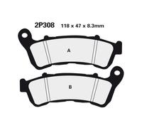 Gioco Pastiglie Freno NISSIN 2P308ST Del. XL1000V 04-Per Moto Ricambi