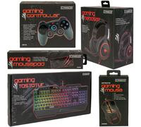 Gioco PC Set XXL USB Cuffia + Tastiera + Mouse +Mauspad +Gamepad Controllore