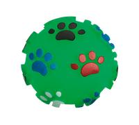 GIOCO PER ANIMALI KERBL Palla in vinile con impronte e suoneria 7 cm