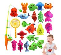 Gioco per bambini: giocattolo magnetico da bagno, canna da pesca per vasca e pesci colorati, gioco educativo per bambini da 3 a 6 anni, tavolo freatica | attività divertente e sensoriale