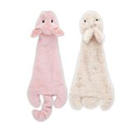 Gioco per Cani che Squittisce 2-in-1, Senza Imbottitura, in Tessuto Morbido e Resistenteper Animali di Ogni Taglia by Best Pet Supplies - Senza Imbottitura per Giocare in Casa, Lepre, Maiale, M