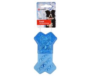 Gioco per cani Flamingo Snowy Bone, blu - L 13,3 x P 7,4 x H 3,8 cm
