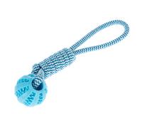 Gioco per cani TIAKI corda con palla in TPR - L 34 x Ø 6,5cm