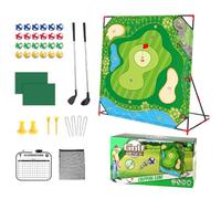 Gioco per Chipping nel Golf,Tappetino Allenatore Interattivo 137x137 cm | Set Con 24 Palline e Supporto per Colpi Precisi - per Uomini e Adulti Pratica in Giardino Sport a Casa Famiglia e Feste