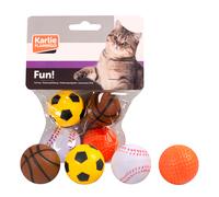 Gioco per gatti Karlie Palline in gomma crepla - 4 pz