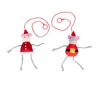 Gioco per gatti Set di pendenti da porta TIAKI Topolini natalizi - Set 2 pz